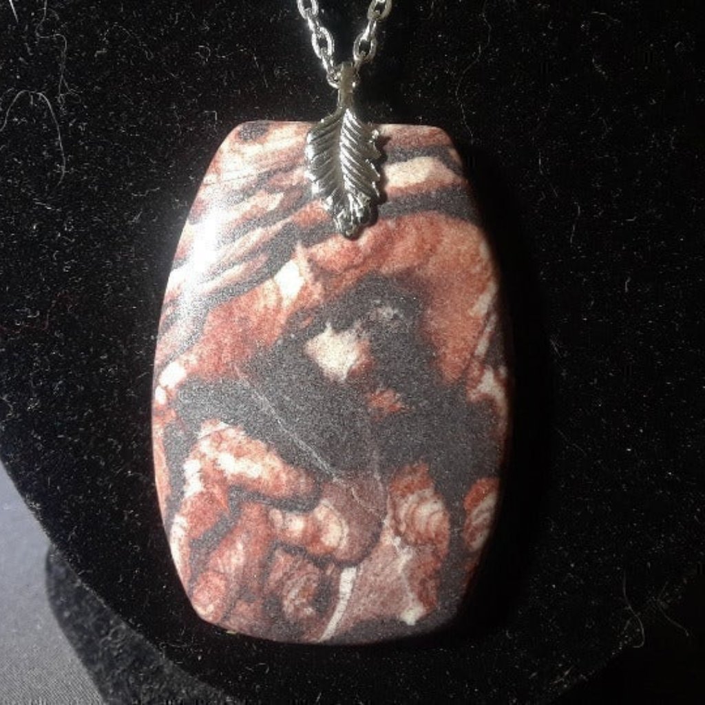 Fancy Jasper Cabochon Pendant Z658 28$